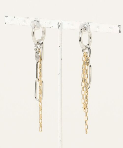 Scrap Book（スクラップブック）の「【Dreist / ドライスト】MIXチェーンイヤリング（イヤリング・レディース・シルバー系その他・FREE）」の2枚目の写真