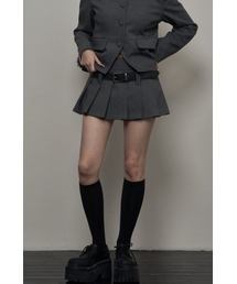 KHAKIPOINT（カーキポイント）の「Pleats Skirt (gray)（スカート）」