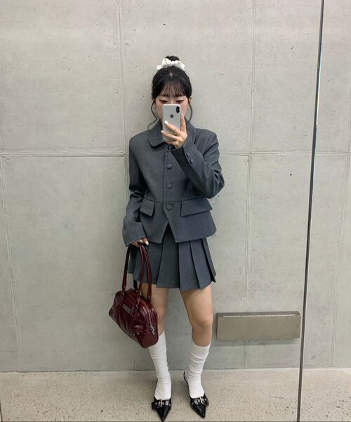 KHAKIPOINT(カーキポイント)の「Pleats Skirt (gray)(スカート・レディース・その他・SMALL/MEDIUM)」の4枚目の写真