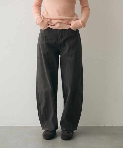 full/fill.（フルフィル）の「line accent volume denim pants / ラインアクセントボリュームデニムPT（デニムパンツ・レディース・ブラック/ベージュ・FREE）」の13枚目の写真