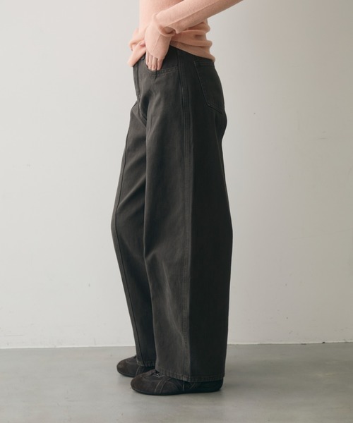 full/fill.（フルフィル）の「line accent volume denim pants / ラインアクセントボリュームデニムPT（デニムパンツ・レディース・ブラック/ベージュ・FREE）」の22枚目の写真
