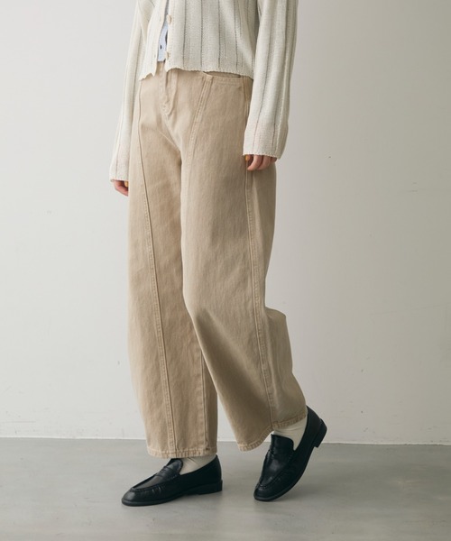 full/fill.（フルフィル）の「line accent volume denim pants / ラインアクセントボリュームデニムPT（デニムパンツ・レディース・ブラック/ベージュ・FREE）」の7枚目の写真