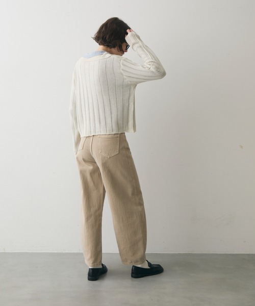 full/fill.（フルフィル）の「line accent volume denim pants / ラインアクセントボリュームデニムPT（デニムパンツ・レディース・ブラック/ベージュ・FREE）」の6枚目の写真