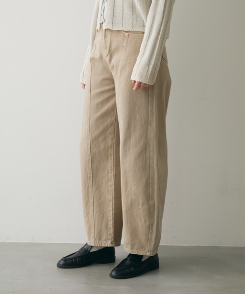 full/fill.（フルフィル）の「line accent volume denim pants / ラインアクセントボリュームデニムPT（デニムパンツ・レディース・ブラック/ベージュ・FREE）」の8枚目の写真