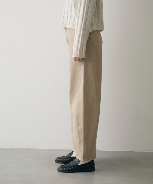 full/fill.（フルフィル）の「line accent volume denim pants / ラインアクセントボリュームデニムPT（デニムパンツ・レディース・ブラック/ベージュ・FREE）」の9枚目の写真