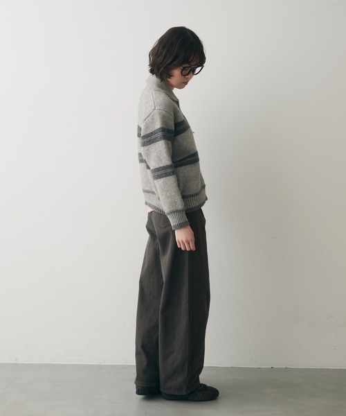 full/fill.（フルフィル）の「line accent volume denim pants / ラインアクセントボリュームデニムPT（デニムパンツ・レディース・ブラック/ベージュ・FREE）」の18枚目の写真