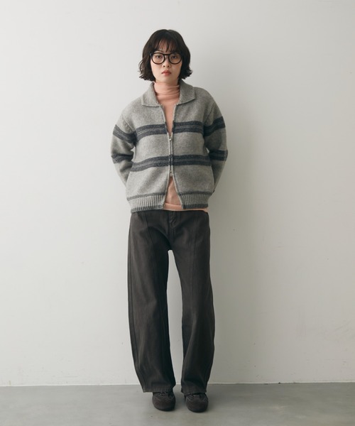 full/fill.（フルフィル）の「line accent volume denim pants / ラインアクセントボリュームデニムPT（デニムパンツ・レディース・ブラック/ベージュ・FREE）」の14枚目の写真