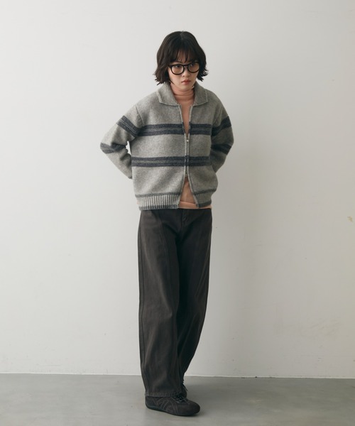 full/fill.（フルフィル）の「line accent volume denim pants / ラインアクセントボリュームデニムPT（デニムパンツ・レディース・ブラック/ベージュ・FREE）」の20枚目の写真