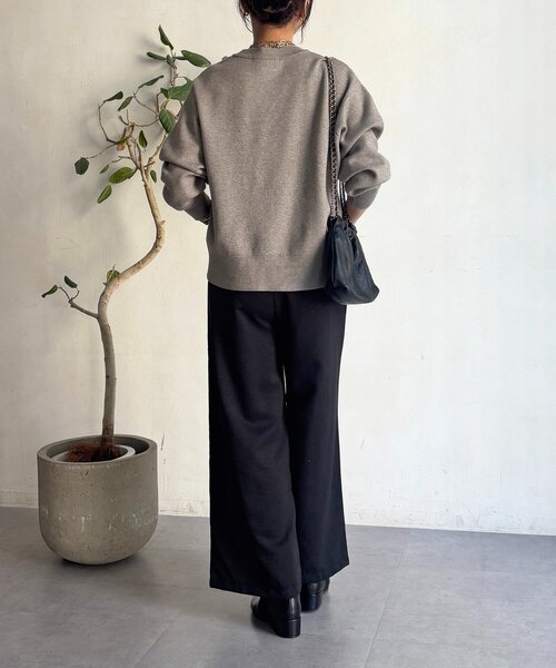 un dix cors（アンディコール）の「ワッシャーワイドパンツ（その他パンツ・レディース・ネイビー/オフホワイト/ブラック・FREE）」の15枚目の写真