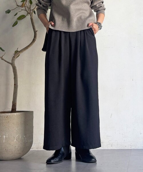 un dix cors（アンディコール）の「ワッシャーワイドパンツ（その他パンツ・レディース・ネイビー/オフホワイト/ブラック・FREE）」の16枚目の写真