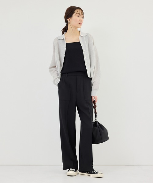 ROPE' PICNIC（ロペピクニック）の「ベイカーワイドパンツ/UVカット・防シワ（その他パンツ・レディース・グレー/ブラック・S/M/L）」の8枚目の写真