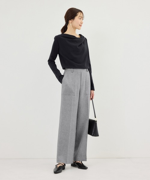 ROPE' PICNIC（ロペピクニック）の「ベイカーワイドパンツ/UVカット・防シワ（その他パンツ・レディース・グレー/ブラック・S/M/L）」の17枚目の写真