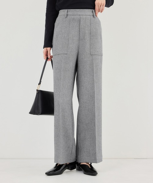 ROPE' PICNIC（ロペピクニック）の「ベイカーワイドパンツ/UVカット・防シワ（その他パンツ・レディース・グレー/ブラック・S/M/L）」の18枚目の写真