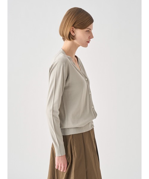 JOHN SMEDLEY(ジョンスメドレー)の「Vネック長袖コットンニットカーディガン(カーディガン/ボレロ・レディース・ベージュ系その他6・S/M)」の8枚目の写真