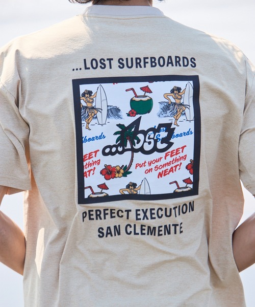 lost/ロスト 水着 ラッシュガード 半袖 Tシャツ UVカット 速乾