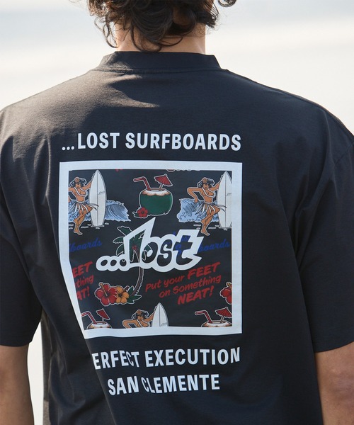 lost（ロスト）の「lost/ロスト 水着 ラッシュガード 半袖 Tシャツ UVカット 速乾 ストレッチ 水陸両用 LM6S-4304（Tシャツ/カットソー・メンズ・ホワイト/ブラック/ベージュ・L/M/XL）」の2枚目の写真
