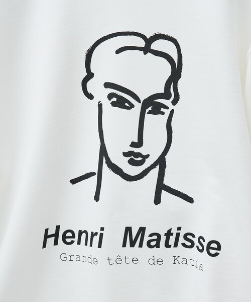 ABAHOUSE（アバハウス）の「【Henri Matisse / アンリ・マティス】ラインアート グラフィック クルーネック スウェット / エコバッグ付き（スウェット・メンズ・ブラック/ホワイト・48/46）」の5枚目の写真