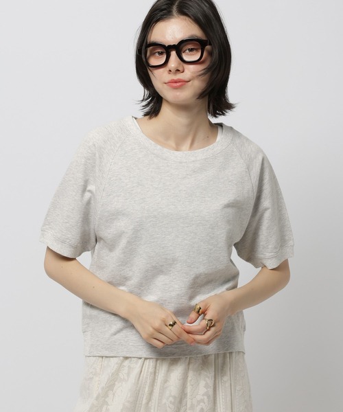 niko and...（ニコアンド）の「ラグランミニ裏毛プルオーバー（Tシャツ/カットソー・レディース・ネイビー/ピンク/オフホワイト/グレー・MEDIUM/LARGE）」の2枚目の写真