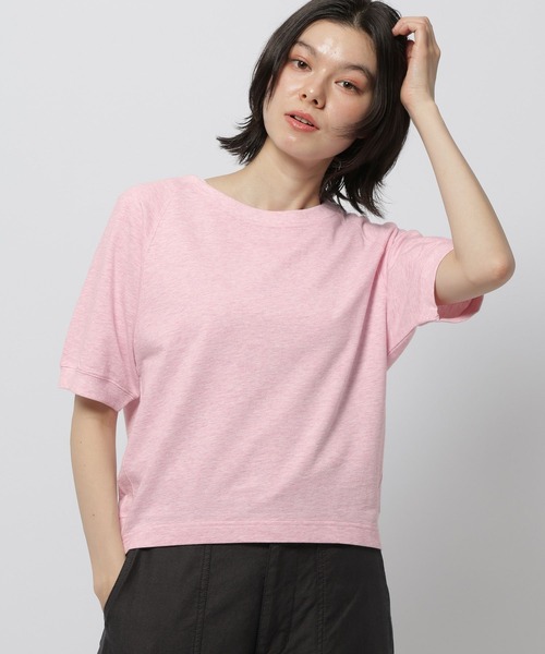 niko and...（ニコアンド）の「ラグランミニ裏毛プルオーバー（Tシャツ/カットソー・レディース・ネイビー/ピンク/オフホワイト/グレー・MEDIUM/LARGE）」の4枚目の写真