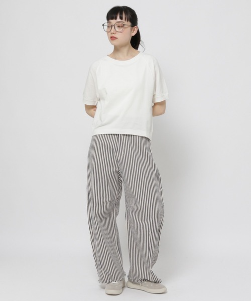 niko and...（ニコアンド）の「ラグランミニ裏毛プルオーバー（Tシャツ/カットソー・レディース・ネイビー/ピンク/オフホワイト/グレー・MEDIUM/LARGE）」の5枚目の写真