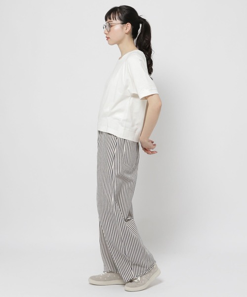 niko and...（ニコアンド）の「ラグランミニ裏毛プルオーバー（Tシャツ/カットソー・レディース・ネイビー/ピンク/オフホワイト/グレー・MEDIUM/LARGE）」の6枚目の写真