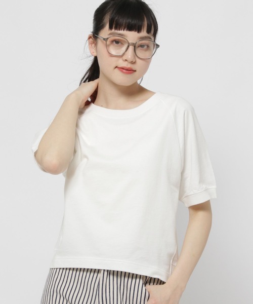 niko and...（ニコアンド）の「ラグランミニ裏毛プルオーバー（Tシャツ/カットソー・レディース・ネイビー/ピンク/オフホワイト/グレー・MEDIUM/LARGE）」の7枚目の写真