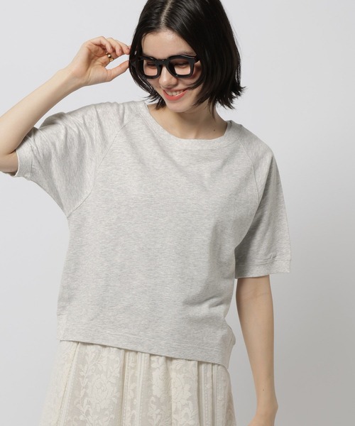 niko and...（ニコアンド）の「ラグランミニ裏毛プルオーバー（Tシャツ/カットソー・レディース・ネイビー/ピンク/オフホワイト/グレー・MEDIUM/LARGE）」の10枚目の写真