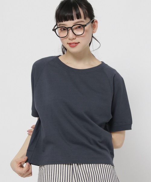 niko and...（ニコアンド）の「ラグランミニ裏毛プルオーバー（Tシャツ/カットソー・レディース・ネイビー/ピンク/オフホワイト/グレー・MEDIUM/LARGE）」の14枚目の写真