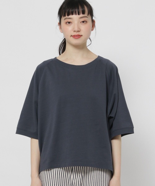 niko and...（ニコアンド）の「ラグランミニ裏毛プルオーバー（Tシャツ/カットソー・レディース・ネイビー/ピンク/オフホワイト/グレー・MEDIUM/LARGE）」の15枚目の写真