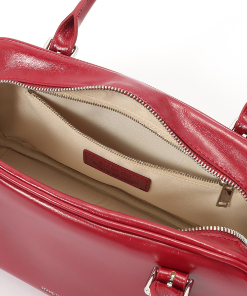 STANDOIL（スタンドオイル）の「【Geek Office / ギークオフィス】STAND OIL / Square Bowling Bag（ボストンバッグ・レディース・ボルドー・FREE）」の8枚目の写真
