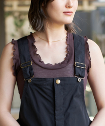 IENA LA BOUCLE（イエナラブークル）の「seamless basic./シームレスベーシック Flounce タンクトップ（タンクトップ）」