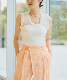 IENA LA BOUCLE（イエナラブークル）の「seamless basic./シームレスベーシック Flounce タンクトップ（タンクトップ）」