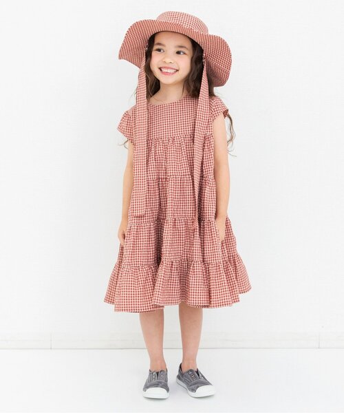 BREEZE（ブリーズ）の「【リンク】ギンガムチェックハット（ハット・キッズ・ブラック/レッド・56/52/50/54）」の3枚目の写真