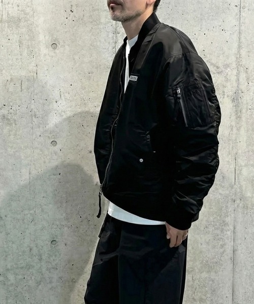 GRIP SWANY(グリップスワニー)の「【GSMJ-057】 WATER REPELLENT FLIGHT JACKET(MA-1・メンズ・オリーブ/カーキ/ブラック・S/XL/L/XXL)」の2枚目の写真