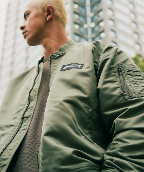 GRIP SWANY(グリップスワニー)の「【GSMJ-057】 WATER REPELLENT FLIGHT JACKET(MA-1・メンズ・オリーブ/カーキ/ブラック・S/XL/L/XXL)」の9枚目の写真