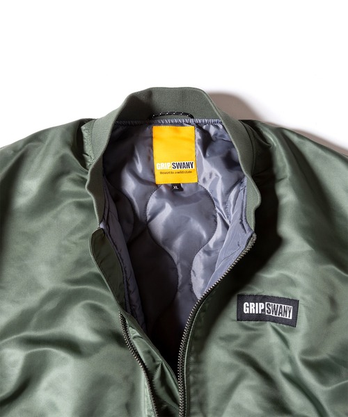 GRIP SWANY(グリップスワニー)の「【GSMJ-057】 WATER REPELLENT FLIGHT JACKET(MA-1・メンズ・オリーブ/カーキ/ブラック・S/XL/L/XXL)」の7枚目の写真