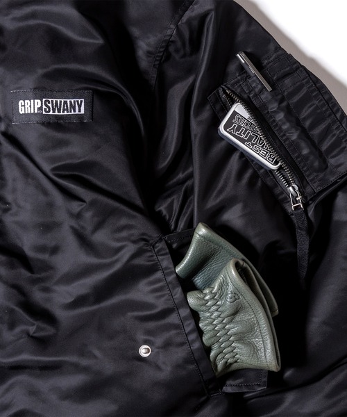 GRIP SWANY(グリップスワニー)の「【GSMJ-057】 WATER REPELLENT FLIGHT JACKET(MA-1・メンズ・オリーブ/カーキ/ブラック・S/XL/L/XXL)」の14枚目の写真