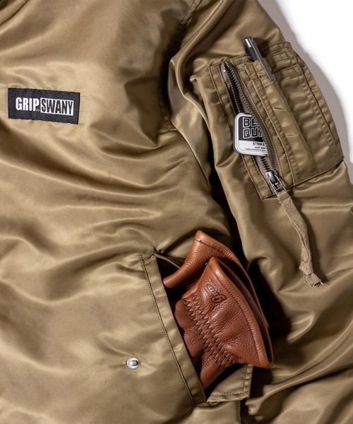 GRIP SWANY(グリップスワニー)の「【GSMJ-057】 WATER REPELLENT FLIGHT JACKET(MA-1・メンズ・オリーブ/カーキ/ブラック・S/XL/L/XXL)」の17枚目の写真