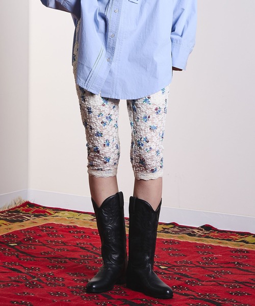 ROSE BUD（ローズバッド）の「(CREOLME)FLORAL LACE LEGGINGS（レギンス/スパッツ・レディース・オフホワイト・ONE SIZE）」の2枚目の写真