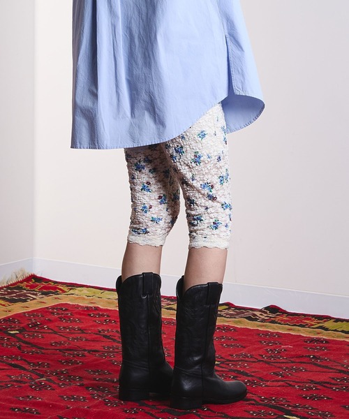ROSE BUD（ローズバッド）の「(CREOLME)FLORAL LACE LEGGINGS（レギンス/スパッツ・レディース・オフホワイト・ONE SIZE）」の4枚目の写真