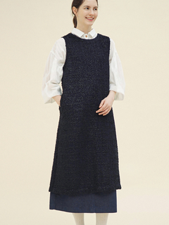 セール】フラッグヤーンツイードニットワンピース（ワンピース