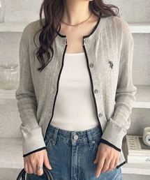 GeeRA別注【U.S. POLO ASSN.】配色シアーカーディガン