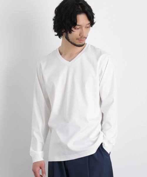 セール】アンチスメルVネックTシャツ 長袖（Tシャツ/カットソー