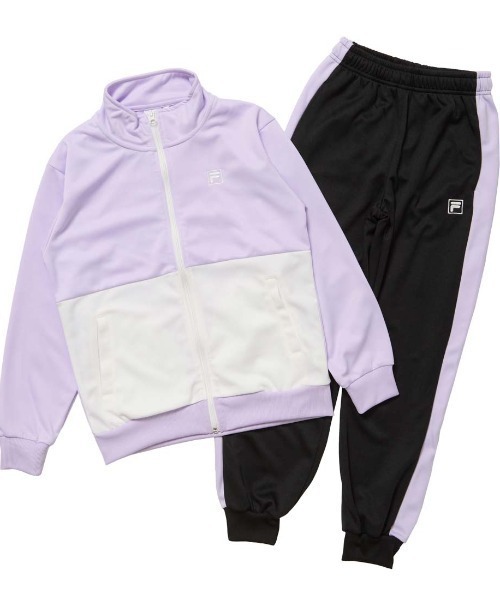 FILA（フィラ）の「フィラ FILA FILAウインドジャケット（ジャージ・キッズ・ラベンダー/サックスブルー・120cm/130cm/140cm/150cm/160cm）」の2枚目の写真