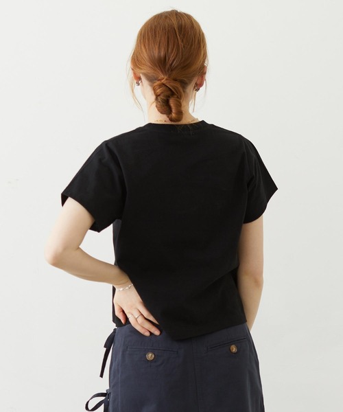 MILKFED.(ミルクフェド)の「CREAM LOGO COMPACT S/S TEE(Tシャツ/カットソー・レディース・ブラック/オートミール/ネイビー・S/M)」の8枚目の写真