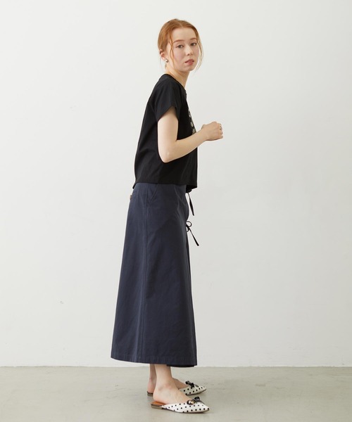 MILKFED.(ミルクフェド)の「CREAM LOGO COMPACT S/S TEE(Tシャツ/カットソー・レディース・ブラック/オートミール/ネイビー・S/M)」の9枚目の写真