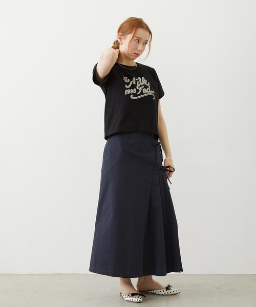 MILKFED.(ミルクフェド)の「CREAM LOGO COMPACT S/S TEE(Tシャツ/カットソー・レディース・ブラック/オートミール/ネイビー・S/M)」の10枚目の写真