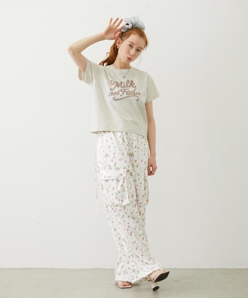 MILKFED.(ミルクフェド)の「CREAM LOGO COMPACT S/S TEE(Tシャツ/カットソー・レディース・ブラック/オートミール/ネイビー・S/M)」の12枚目の写真