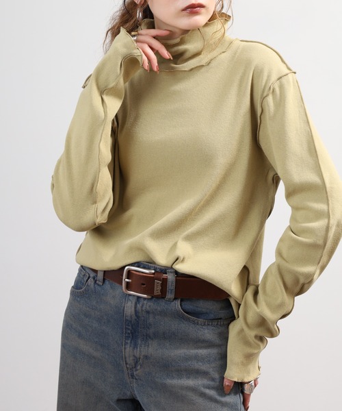 SO(エスオー)の「ハイネック長袖Tシャツ(Tシャツ/カットソー・レディース・スミクロ/ベージュ系その他・F)」の7枚目の写真