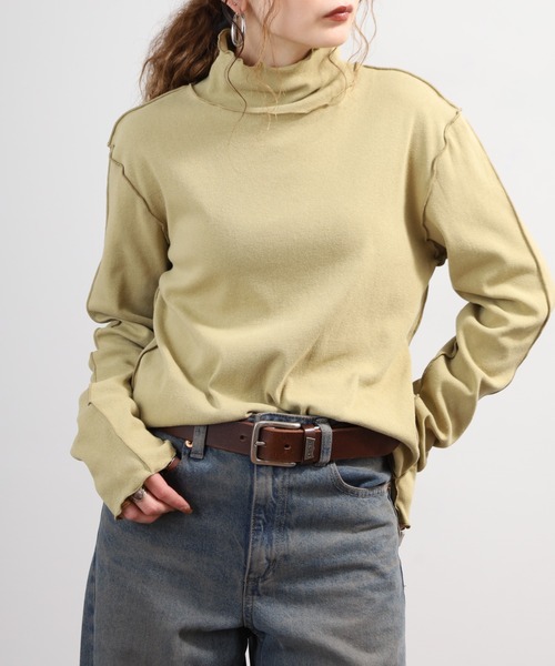 SO(エスオー)の「ハイネック長袖Tシャツ(Tシャツ/カットソー・レディース・スミクロ/ベージュ系その他・F)」の9枚目の写真